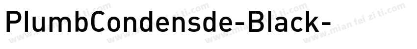 PlumbCondensde-Black字体转换