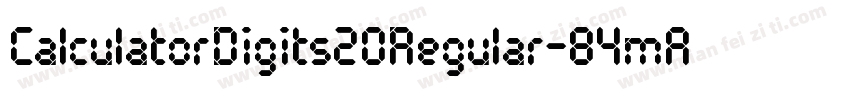 CalculatorDigits20Regular-84mA字体转换