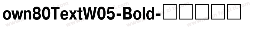 own80TextW05-Bold字体转换
