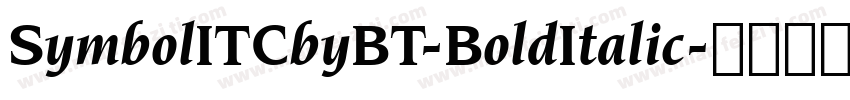 SymbolITCbyBT-BoldItalic字体转换