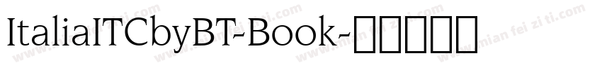 ItaliaITCbyBT-Book字体转换
