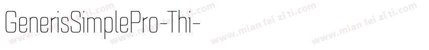 GenerisSimplePro-Thi字体转换