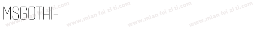 MSGOTHI字体转换