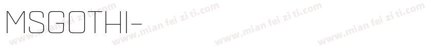 MSGOTHI字体转换