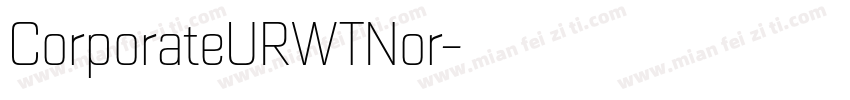 CorporateURWTNor字体转换
