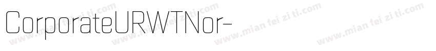 CorporateURWTNor字体转换