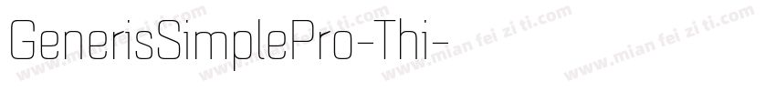 GenerisSimplePro-Thi字体转换