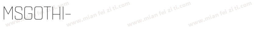 MSGOTHI字体转换
