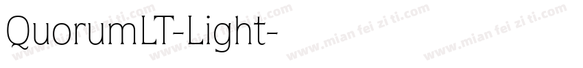 QuorumLT-Light字体转换