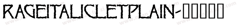 rageitalicletplain字体转换