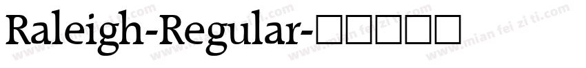 Raleigh-Regular字体转换