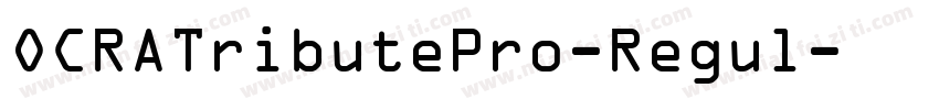 OCRATributePro-Regul字体转换