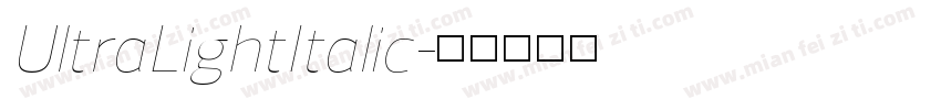 UltraLightItalic字体转换
