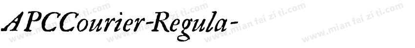 APCCourier-Regula字体转换