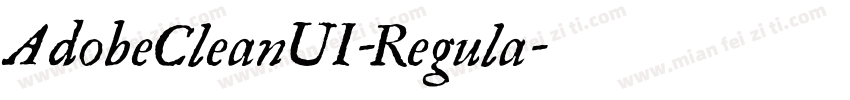 AdobeCleanUI-Regula字体转换