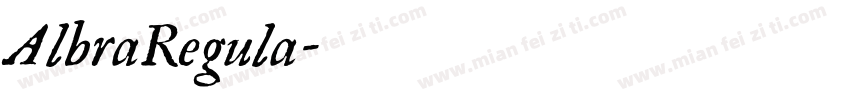 AlbraRegula字体转换
