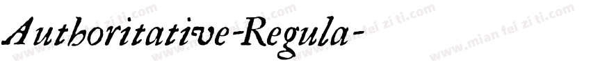 Authoritative-Regula字体转换