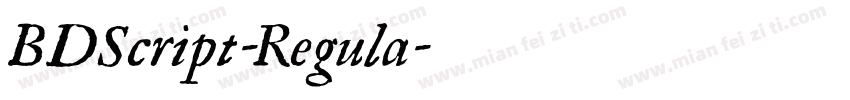 BDScript-Regula字体转换