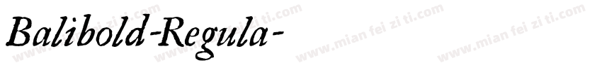 Balibold-Regula字体转换