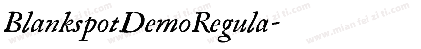 BlankspotDemoRegula字体转换