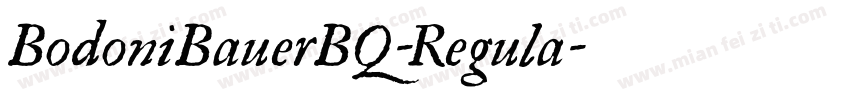 BodoniBauerBQ-Regula字体转换