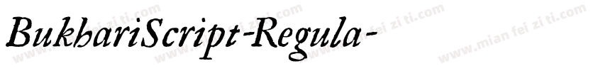 BukhariScript-Regula字体转换