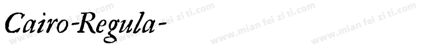 Cairo-Regula字体转换