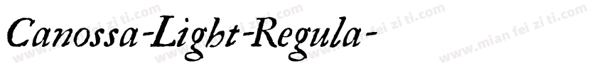 Canossa-Light-Regula字体转换