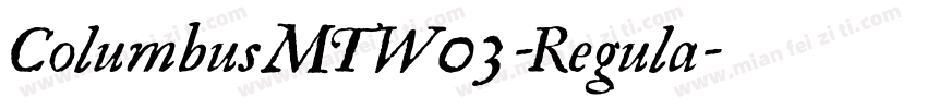 ColumbusMTW03-Regula字体转换