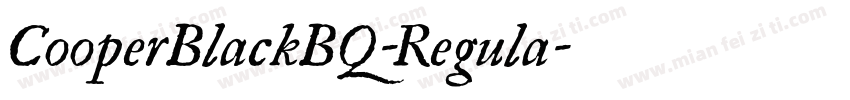 CooperBlackBQ-Regula字体转换