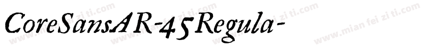 CoreSansAR-45Regula字体转换