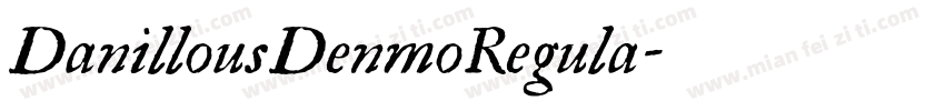 DanillousDenmoRegula字体转换