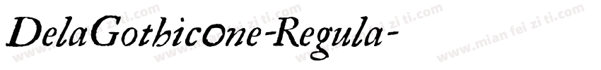 DelaGothic0ne-Regula字体转换