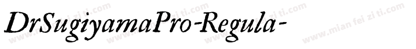 DrSugiyamaPro-Regula字体转换