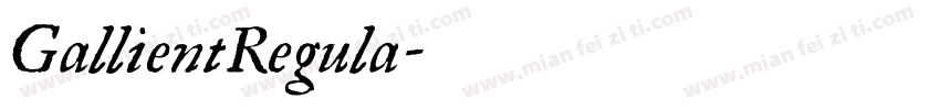 GallientRegula字体转换