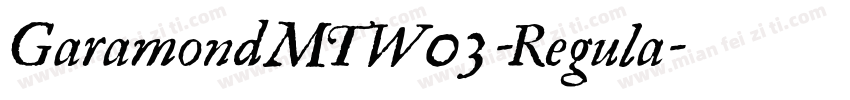 GaramondMTW03-Regula字体转换