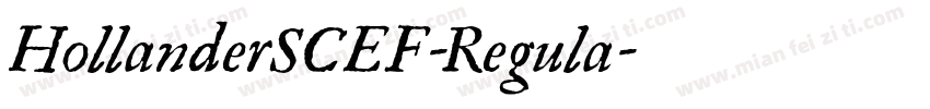 HollanderSCEF-Regula字体转换