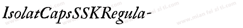 IsolatCapsSSKRegula字体转换