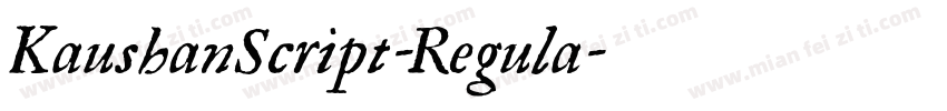 KaushanScript-Regula字体转换