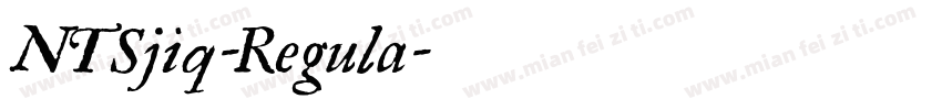 NTSjiq-Regula字体转换
