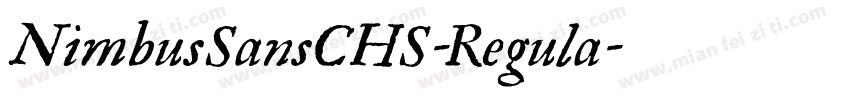 NimbusSansCHS-Regula字体转换