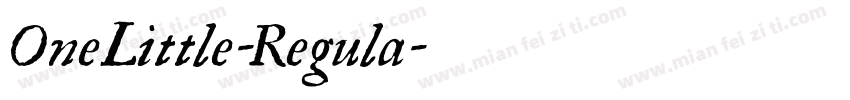 OneLittle-Regula字体转换