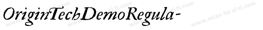 OriginTechDemoRegula字体转换