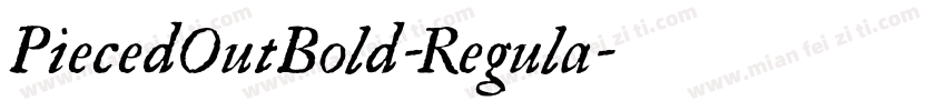PiecedOutBold-Regula字体转换