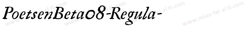 PoetsenBeta08-Regula字体转换
