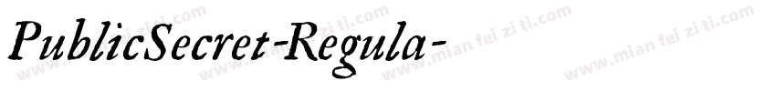 PublicSecret-Regula字体转换