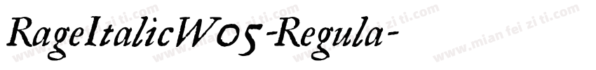 RageItalicW05-Regula字体转换