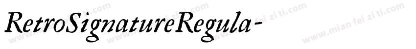 RetroSignatureRegula字体转换