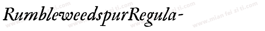 RumbleweedspurRegula字体转换