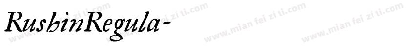 RushinRegula字体转换